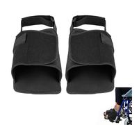 TUKEVA 2 Pieces Straps for Wheelchair Shoes Support Strap Foot Rest for Wheelchair Shoes Straps Protects Feet (Black)