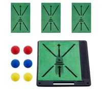 TUKIALAI Golf Mats Replaceable Golf Hitting Mat with Antislip Rubber Base and Ball Tray, Golf Training Swing Path Detection Practice Mat, Portable Golf Practice Mat for Indoor and Outdoor