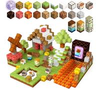 TUKIIE 100PCS Magnetic Blocks, Light Up Magnetic Building Blocks, Build Magnet Cows Farm Toy, STEM Sensory Blocks Toys Birthday Gift for Kids Boys Girls 3-10 Year Old