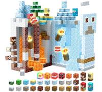 TUKIIE Magnetic Blocks 1 inch - 200PCS Build Magnetic Blocks Snow Castle Worlds, Light up Magnet Blocks Construction Cube Toys Montessori Birthday Gifts for Kids Ages 3+ Girls Boys