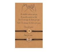 Tuklye 2Pcs Friendship Bracelets for Men and Women Best Friend 100 Percent Handmade String Rope Adjustable Close Relationship Promise Matching Jewelry Forever Gift, Silver, 18 30 cm (ODEROL1-a)