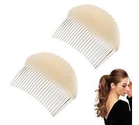 TUKNN Hair Comb, 2 Pcs Fluffy Hair Clip, Bump It Up Volume Hair, Sponge Hair Shaper, Updo Volume Cushion, Hair Pad Accessories, White