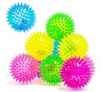 Tuko 6packs Spiky Bounce Balls 6.5 CM - Sensory Light Up Balls Age 3+,Squishy Stress Relief Fidget Squeezy Spikey Ball Toy Specially for Kids Party Bag Fillers