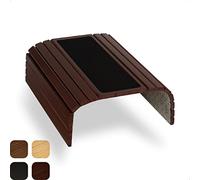 Tuko Sofa Tray Armrest Flexible Bamboo Sofa Butler Couch Tray - Sofa Shelf Drink Holder Mouse Pad - Wooden Tray Sofa Tray Butler Cushion Table Couch Shelf Backrest for Sofa Back - Cherry Brown