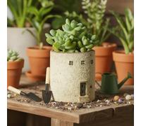 TUKRKRS Creative Hand-Painted White Ceramic Plant Pot, Breathable Water-Absorbent Small Flower Pot for Succulents and Indoor Outdoor Plants, Home Desk Decor