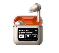 TUKRKRS Touch Screen Earbuds Wireless Bluetooth Earphones 5.4 Waterproof Touchscreen Earbuds with Screen Touch Case Earbud & in-ear Headphones Call Noise Reduction Ear Buds(Gold)