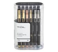TUL BP Series Retractable Ballpoint Pens Medium Point 1.0 mm Black Barrel Black Ink Pack Of 12 Pens
