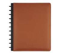 TUL Custom Note-Taking System Discbound Notebook, Letter Size, Leather Cover, Brown