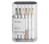 TUL® GL Series Retractable Gel Pens, Medium Point, 0.7 mm, Pearl White Barrel, Black Ink, Pack Of 12 Pens
