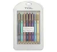 TUL® GL Series Retractable Gel Pens, Medium Point, 0.8 mm, Assorted Barrel Colors, Assorted Metallic Inks, Pack Of 8 Pens