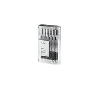 TUL GL1 Retractable Gel Pen Needle Point 0.5 mm Gray Barrel Black Ink Pack Of 12