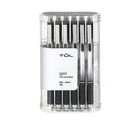 TUL Retractable Gel Pens 0.5 mm Fine Point, Black 12/pk by TUL