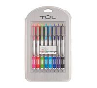 TUL Retractable Gel Pens, Bullet Point, 0.5 mm, Gray Barrel, Assorted Bright Ink Colors, Pack Of 8