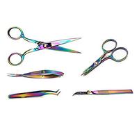 Tula Pink Five-Piece Sewing Scissors and Tool Set, Rainbow Patina