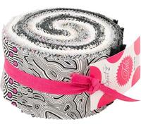 Tula Pink Saturday Stash True Colors Graphite Design Roll 40 2.5-inch Strips Jelly Roll FreeSpirit