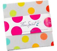 Tula Pink True Colors Gray Charm Pack 42 5-inch Squares FreeSpirit Fabrics