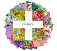 Tula Pink Untamed 10"" Squares 42 10-inch Squares Layer Cake FreeSpirit Fabrics, Assorted, FB610TP.UNTAMED
