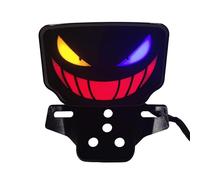 tulahkomen Dirt Bike Tail Light - 12V Brake and Turn Signal | Scary Smiling Face LED Motorcycle Back Light,for Night Riding Outdoor On Highway Low Vision Accidental