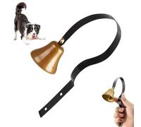 tulahkomen Dog Door Bell - Brass Dog Door Bell Ring to Go Potty - Vintage Training Tool Housebreaking for All Breeds Medium Large Small Kitten Cat Wall Indoor Outdoor Home Garden Yard