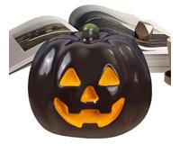 tulahkomen Halloween Pumpkins | Glow in the Dark Pumpkin Statue - Resin Holiday Ornament Decoration for Halloween Tabletop Desk Indoor Garden Home