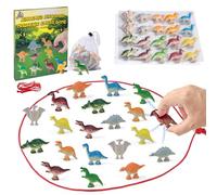 tulahkomen Magnetic Chess Game,Travel Toy with String and 20 Dinosaur Stones - Board Games for Adults,for Travel Family Outdoor Indoor Classroom School Party Tabletop
