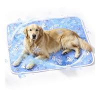 tulahkomen Pet Cooling Mat Breathable Ice Silk Non-Slip | Dog Pet Self Cooling Ice Mat for Small Medium Large Kitten Indoor Outdoor Crate Kennel Home Travel Summer Picnic