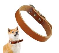 tulahkomen Rolled Dog Collar Leather | Adjustable Medium Dog Collar with Buckle | Pet Supplies Collars for Medium and Large Dogs, Gift for Lovers, Friends and Parents