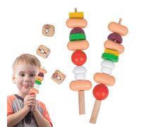 tulahkomen Wooden Stacking Toy,Interactive Educational Pretend Playset - Building Block Games,for Kids Girls Birthday Christmas Easter Indoor Bedroom Living Room Kitchen