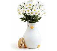 TULANDOT Creative Duck Ceramic Vase, Flower Vase, Ceramic Vases for Flowers, Decorative Duck Vases for Pampas Grass Decoration, Modern Small Vase for Home, Living Room, Dining Table, Farmhouse, Office