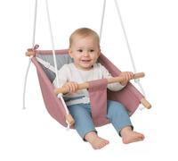 Tulano Hop 40 3-in-1 Baby Swing Children's Rocking Seesaw with Seat Belt Indoor and Outdoor Wood and Cotton up to 60 kg Double-Sided Padding Baby Toddler Swing from 6 Months