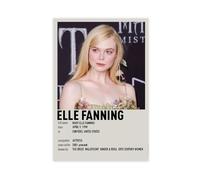 TULAOJI Elle Fanning Poster Canvas Poster Wall Art Decor Print Picture Paintings for Living Room Bedroom Decoration 16x24inch(40x60cm) Unframe-style