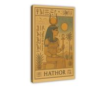 TULAOJI Hathor, Egyptian Goddess(1) Canvas Poster Bedroom Decor Korean Series Landscape Office Room Decor Gift 16x24inch(40x60cm) Frame-style-23
