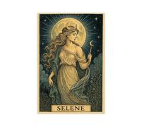 TULAOJI Selene, Greek Goddess Canvas Poster Bedroom Decor Korean Series Landscape Office Room Decor Gift 12x18inch(30x45cm) Unframe-style-42