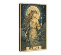 TULAOJI Selene, Greek Goddess Canvas Poster Wall Art Decor Print Picture Paintings for Living Room Bedroom Decoration 12x18inch(30x45cm) Frame-style-42