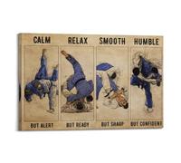 TULAOJI Vintage Judo Calm But Alert Art Print Poster Decorative Painting Print Canvas Wall Art Living Room Bedroom Posters Painting 12x18inch(30x45cm)