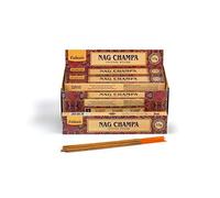 Tulasi Nag Champa Incense Stick, 15 Sticks x 12 Packs 37290, Black
