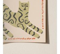 Tulastra Studio More Of A Cat Person Illustrated Cat Print - A4