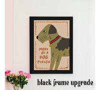Tulastra Studio More Of A Dog Person Illustrated Dog Print - A4 framed