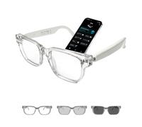 Tulbeys 2026 AI Smart Brille mit 160+ Sprachen, Farbwechsel-Linsen, Integriertem Lautsprecher & Klarer Audio - Bluetooth Glasses für Reisen, Meetings und Business Nutzung(White)