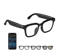 Tulbeys AI Smart Glasses with HD 1200P Camera 8MP Anti Shake Auto Tinting Photochromic Lenses for Outdoor and Travel Use Hands Free Video Recording AI Object Recognition and ChatGPT Integration