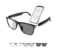 Tulbeys Bluetooth AI Smart Glasses with 160+ Languages, Color-Changing Lenses, Built-in Speaker & Clear Audio - Real-time Language Translator Glasses for Travel, Meetings and Business Use