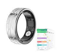 Tulbeys Smart Ring, Fitness Tracker for Women Men, Step Counter Heart Rate Blood Oxygen Calorie Sleep Tracker Health Ring Hand Gesture Brush Tiktok, 5ATM Waterproof 7-10 Days Battery Life(Silver US9)