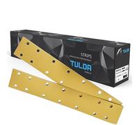 Tulda Sanding Paper Sheets Strips P320 70x420 14 Holes - Sandpaper Grits Hook & Loop Pads Rectangular Electric Orbital Sander - Long Lasting Efficient All Surfaces (Box of 50 PCS)
