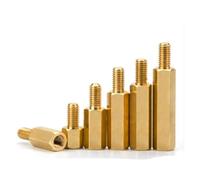 TULDYS 2-50pcs Hex Male to Female M2 M2.5 M3 M4 M5 M6 Brass Standoff Spacer Hexagonal Stud Spacer Hollow Pillars(9mm,M4xL 10PCS M-F)