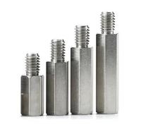 TULDYS 20-100pcs M3 M4 304 Stainless Steel Hexagon Motherboard Standoff Spacer Single Head Screw Board External Thread Spacer Hex Bolt Stud(M3x11x6 100pcs)