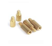 TULDYS 50 PCS Brass Material Round Knurled Standoff Spacer M2*3 -M2*30 Mm Male- Female Single Head Support Pillar Column for Board(L-15 mm,M2xL - Thread 4 mm)
