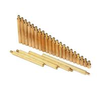 TULDYS 50pcs M2 Male 3mm X Female 3-26 Mm Brass Screws Security Surveillance Cameras Pillars Knurled Standoff Space(M2x7)
