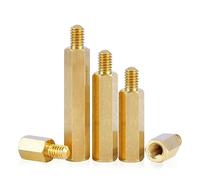 TULDYS Brass Hex Male Female Standoff Board Stud Metric Hexagon Threaded Pillar Motherboard Spacer Bolt Screw M3 M4 M5 M6(36mm 20pcs,M4 (Thread 6mm))