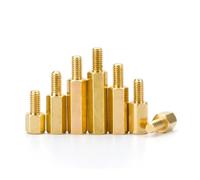TULDYS Hex Brass Male Female Motherboard Standoff Copper Mount M2 M2.5 M3 Board Rack Stud Threaded Pillar Column Spacer Screw(14mm(20Pcs),M3 (Thread 4mm))