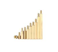 TULDYS Hex Brass Male Female Standoff Board Rack Stud Hexagon Threaded Pillar Column Motherboard Spacer Screw Bolt M2.5 M3 M4 M5(M2.5 (Thread 6mm),31mm (10pcs))